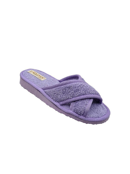Kolovos Terry Winter Women's Slippers in Purple color