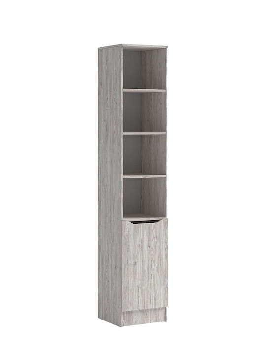 Kids Wooden Bookcase Gray 40x40x210cm