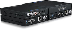 Blustream Hex70cs-kit Hdbaset 4k Extender Kit Bi-dir Ir Poc 18gbps