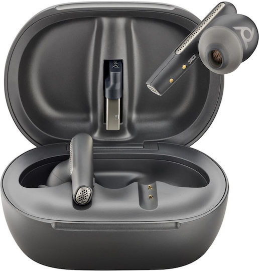 Poly Voyager Free 60+ UC In-ear Bluetooth Handsfree Earphones with Charging Case Carbon Black