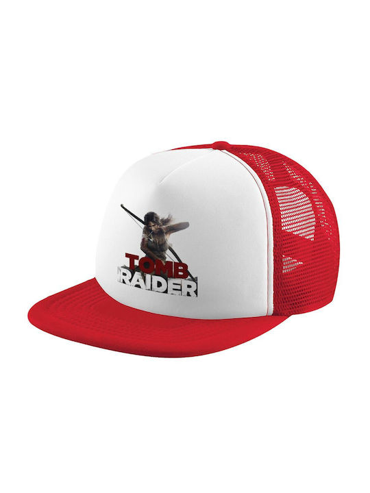 Koupakoupa Pălărie pentru Copii Jockey Tesatura Tomb Raider Alb