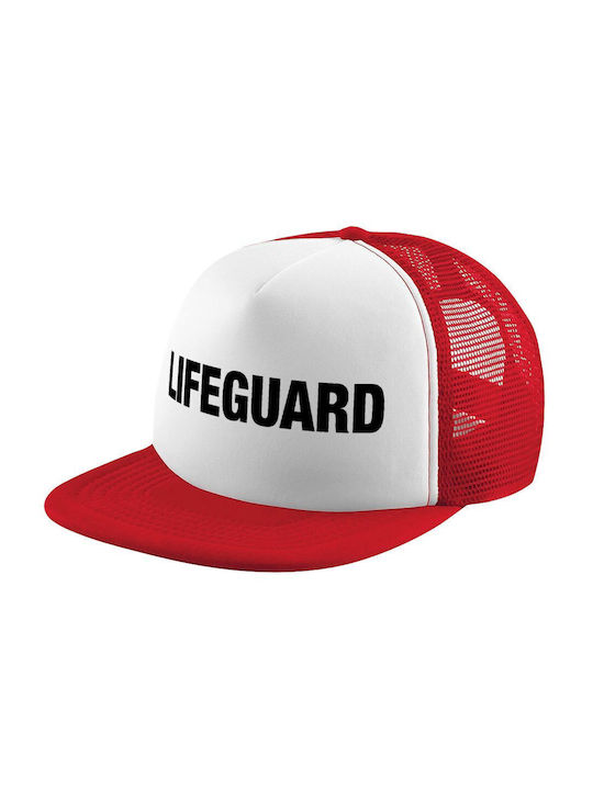 Koupakoupa Παιδικό Καπέλο Jockey Υφασμάτινο Lifeguard Λευκό