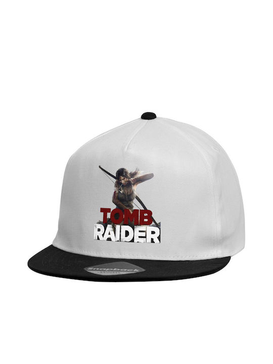 Koupakoupa Pălărie pentru Copii Tesatura Tomb Raider Alb
