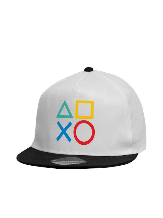 Koupakoupa Παιδικό Καπέλο Υφασμάτινο Gaming Symbols Λευκό