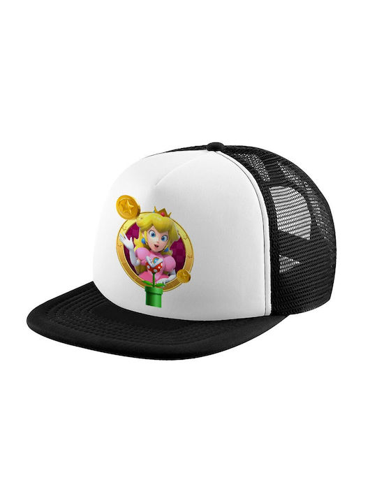 Koupakoupa Kinderhut Jockey Stoff Princess Peach Toadstool Weiß