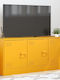 Metal TV Stand Mustard Yellow 99x39x44cm