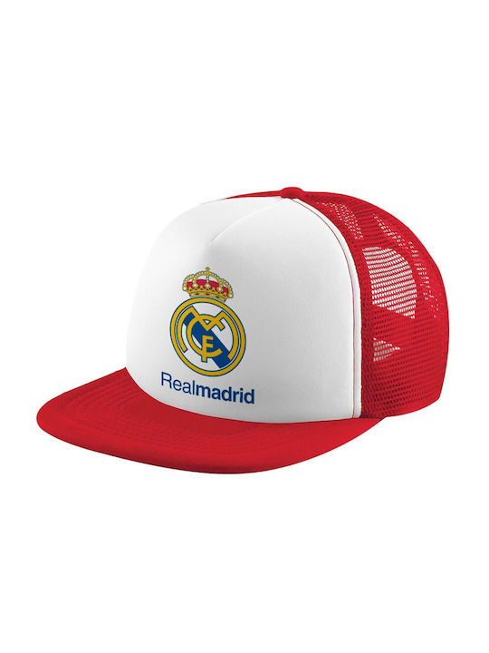 Koupakoupa Kids' Hat Jockey Fabric Real Madrid Cf White