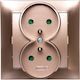 Ospel Dublu Prize Electrice Mortice cu Capac Auriu