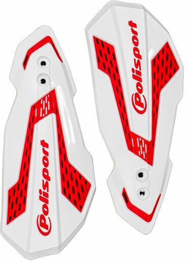 Polisport Motorcycle Protective Hand Guards in White Colour