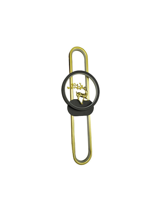 H16 Modern Wandleuchte mit Integrierte LED und Warmes Weiß Licht Gold 20x20x16cm