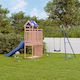 vidaXL Holzturm mit Kletterfläche Braun