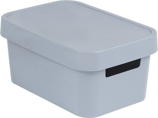 Curver Пластмаса Кутия за съхранение с капак Сив 27x19x120см 1бр