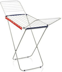 Leifheit Aluminum Folding Floor Clothes Drying Rack with Hanging Length 20m