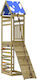 vidaXL Wooden Tower with Climbing Surface Brown