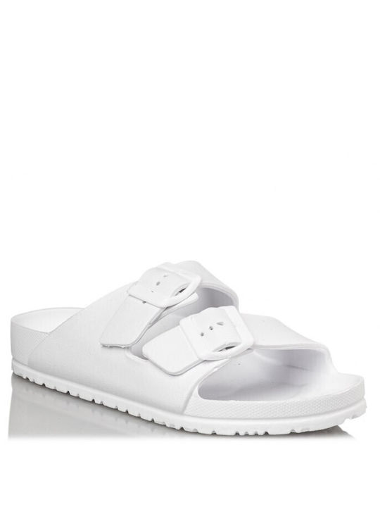 Envie Shoes Σαγιονάρες σε στυλ Πέδιλα σε Λευκό Χρώμα