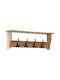 vidaXL Wooden Wall Hanger 85x12x26cm 1pc