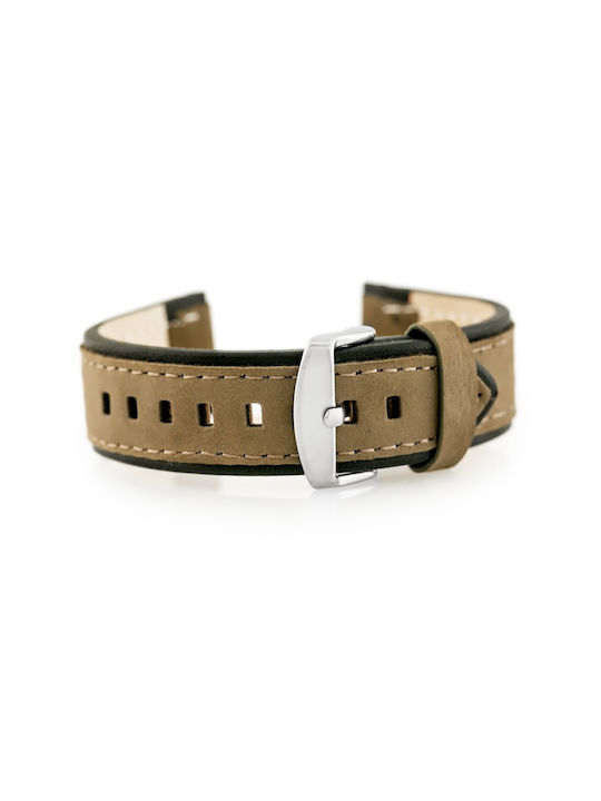 Pacific Leather Strap Beige 20mm