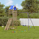 vidaXL Holzturm mit Kletterfläche Braun