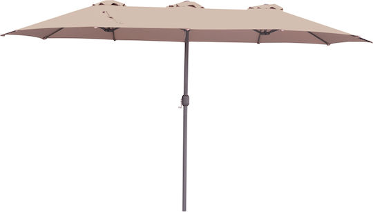 Profesională Umbrelă Din aluminiu Maro 4.5x4.5m