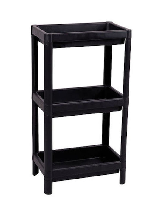 Sidirela Kitchen Rack Plastic 3 Tiers Black 36x23x70cm