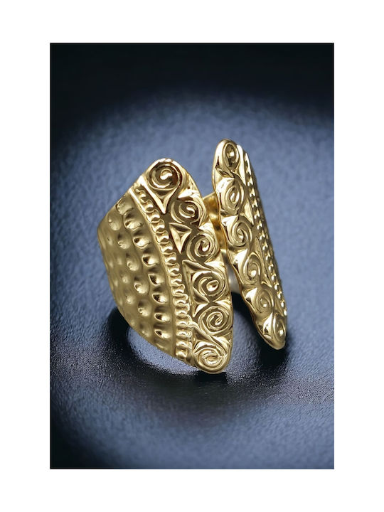 Women's Gold Plated Steel Ring