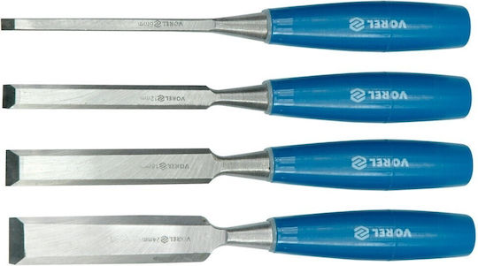 Vorel Daltă Lățime 24mm cu Plastic Mâner Set 4buc
