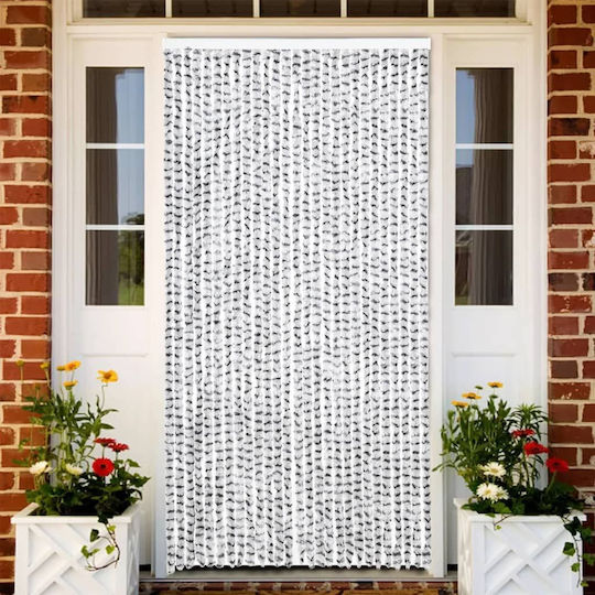 vidaXL Fabric Door Curtain Gray 118x220cm 4004890