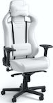 Noblechairs Epic Artificial Leather Gaming Chair with Adjustable Arms White Edition