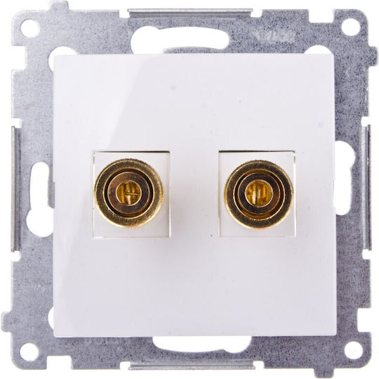 Kontakt-Simon Multimedia Socket Front in White Color WMDG-010002-011