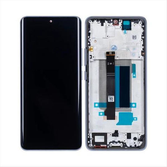 Xiaomi Οθόνη με Μηχανισμό Αφής και Πλαίσιο για Xiaomi Redmi Note 13 Pro Plus (Μωβ)