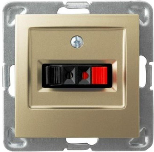 Ospel Steckdose Redner in Gold Farbe GG-1Y m 28