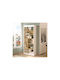 Bookcase Viana Felt/White 76x25x170cm