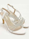 Sandalen mit Strass Weiß