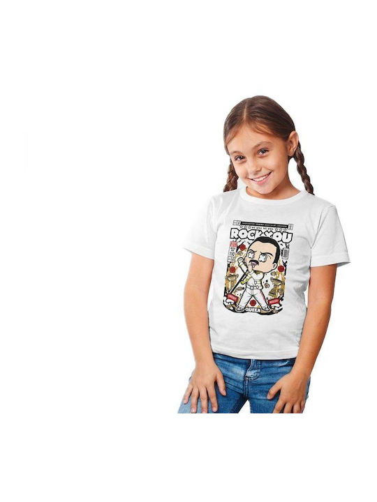 Pop Culture Kids T-shirt White Freddy Mercury