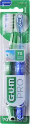 GUM Toothbrush Medium Pink-blue 2pcs