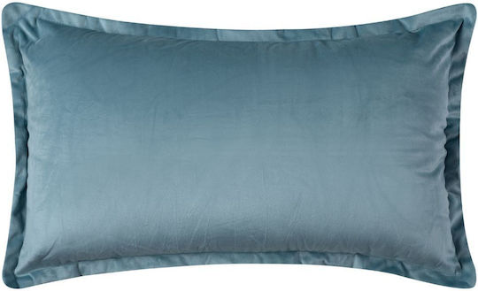 Silk Fashion Față De Pernă A804 Din Catifea Albastru Deschis 35x60cm