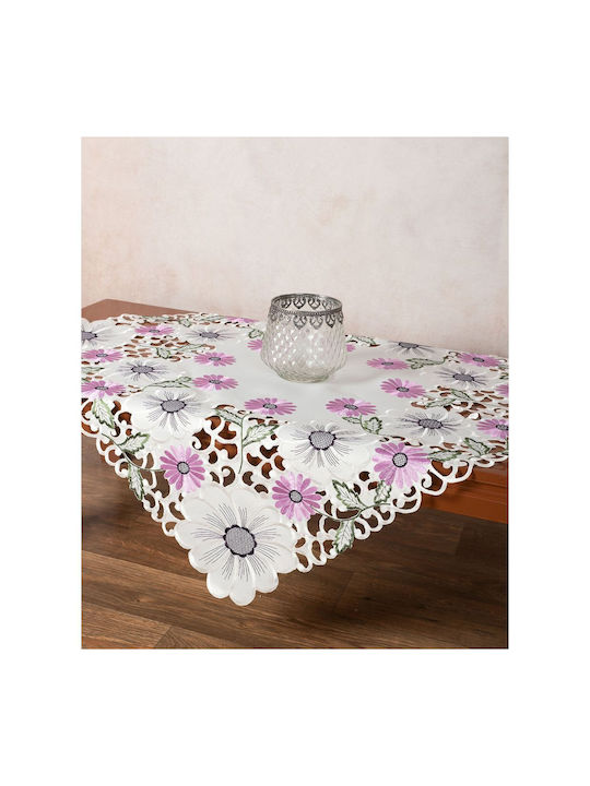 Silk Fashion Καρέ Τραπεζομάντηλο Κοφτό Μώβ (291) 60x60εκ.