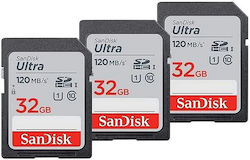 Sandisk Ultra 3-Pack SDHC 32GB Klasse 10 U1 UHS-I