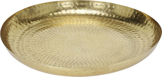 Zaros Dekorative Platte Rund Metallisch Gold 1Stück 40x40cm Zaros Dekorative Platte Rund Metallisch Gold 1Stück 40x40cm