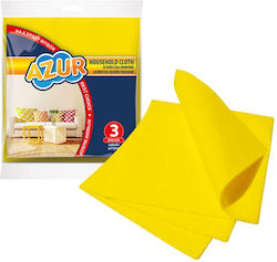 York Lavete de Curățare cu Microfibre Utilizare generală Galbene 30x35buc 3buc