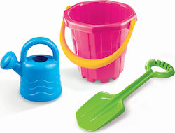 Marioinex Beach Bucket Set with Accessories made of Plastic Pink