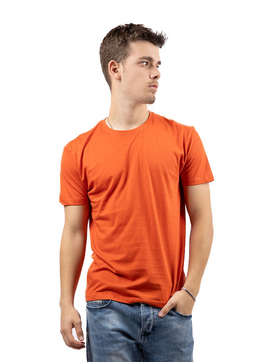 Uglee Fashion T-shirt Bărbătesc cu Mânecă Scurtă Orange