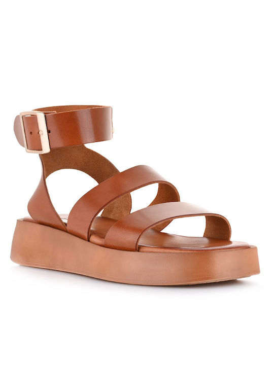Lady Leather Women's Sandals Tabac Brown