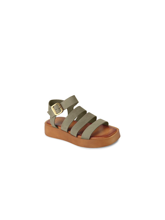 Lady Leather Women's Sandals Khaki