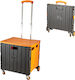 Foldable Garden Cart Plastic Four-wheel 50lt