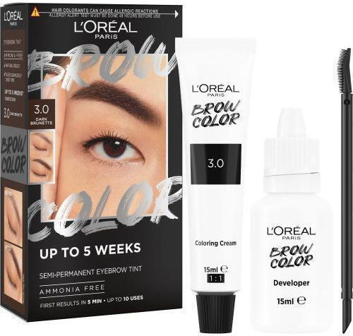 L'Oreal Paris Σετ Μακιγιάζ Φρυδιών Dark Brunette #3.0 4τμχ