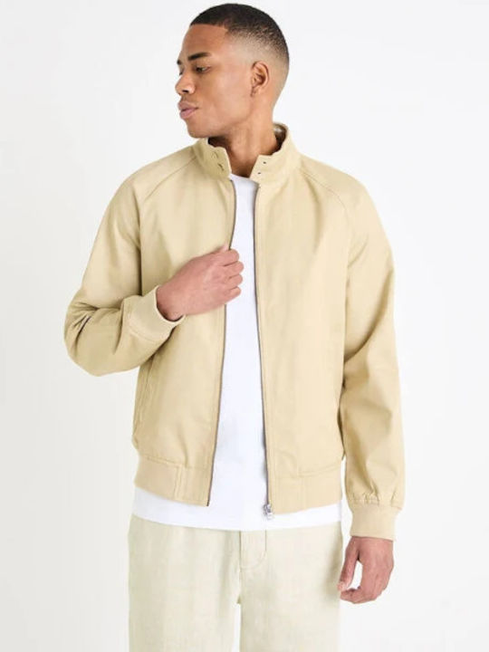 Celio Herren Jacke Lässig Beige