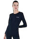 Damen Sommer Bluse Langärmelig Blau