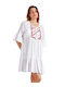 Admas Feminin Rochie de Plajă Alb