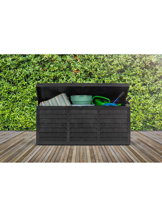 Klikareto Cutie de depozitare pentru exterior Plastic Negru L117xW54xH51buc